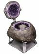 Amethyst Jewelry Box Geode On Stand - Gorgeous #94323-5